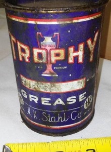 lot 578 image: Vintage Grease Can  Trophy