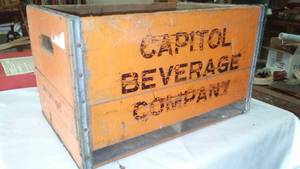 lot 596 image: Capital beverage Company Wood Crate.