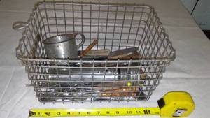 lot 625 image: Vintage Wire Basket & Contents.