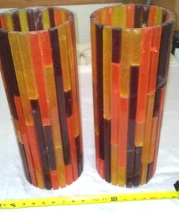lot 636 image: 2 Glass Cylinders  70s