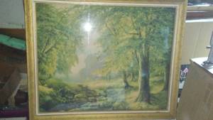 lot 718 image: Nature Picture, Woodland Brooks, 24 x 28 in.