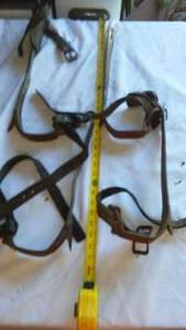 lot 746 image: Antique Leg Braces (4) Likely Polio era.