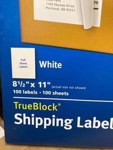 Avery Full Sheet Labels