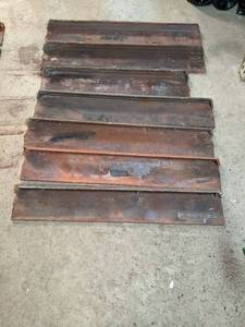 lot 172 image: 7 cast iron window sills. 6  39.5...