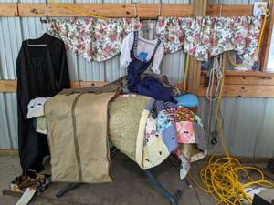 lot 182 image: 2 ironing boards, Calvin Klein garm...