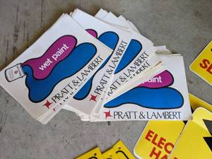 lot 238 image: Large lot of different signs. Many ...