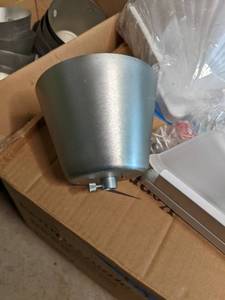 lot 204 image: 2 glass Seashell light fixtures and...