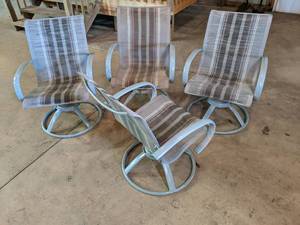 lot 258 image: 4 outdoor patio rocking chairs...