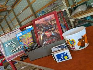 lot 262 image: Board games, playing cards, nerf an...