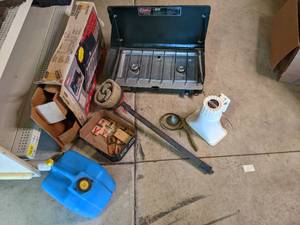 lot 209 image: 2 burner propane stove (appears to ...