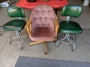 lot 216 image: 3 chairs on wheels (see photos)...