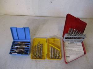 lot 23 image: Lot of Drill extractors, Tap and Drill set. 1- Craftsman.