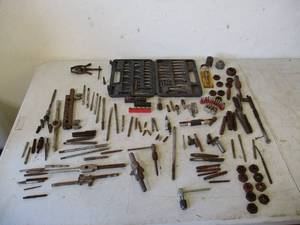 lot 47 image: Lot of Miscellaneous Screw Bits, Screw Drivers, Router Bits, Taps and Dies.
