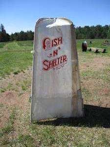 lot 75 image: Canvas Fish N Shelter Ice Fishing Shack. By A & J Custom Canvas. Michigan.