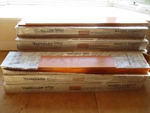 lot 131 image: 177 Square feet of Oak Flooring. Vanguard Real Wood Floors- Tap Tight Harris Tarkett.