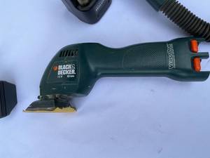 lot 67 image: Black and Decker Rechargeable Snake Light and Finishing Sander