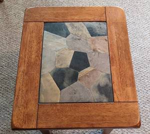lot 20 image: Stone Topped Side Table