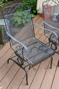 lot 96 image: Pair of Metal Patio Chairs