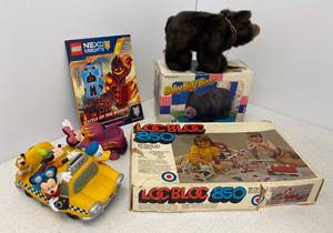 Vintage Toys Including Baby Biff Bear Battery Operated Toy, Loc Bloc 850 And More
