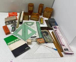Group Of Vintage Drafting Items.