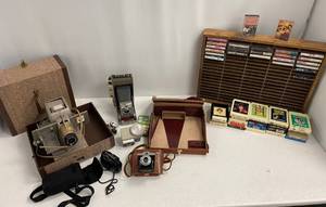 Group Including Vintage Ansco, Polariod Brand Cameras, Slide Projector And More