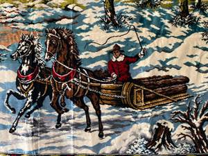 Large Vintage Tapestry 49 x 73