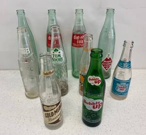 Group Of Vintage Soda Bottles