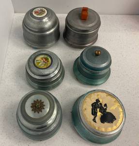 Group Of Antique Vanity Musical Powder Boxes