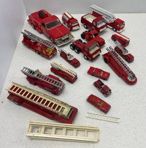 Group Of Vintage Misc. Fire Trucks And Parts