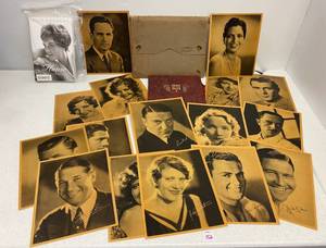 Group Of Misc.Famous Actor And Actress Photo Cards And Signed Julie Andrews Book