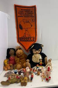 Large Group Of Misc. Toy Animals And Dolls