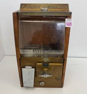 Vintage Victor Baby Grand 1950s Oak Case Gum Ball Marble Vending Machine