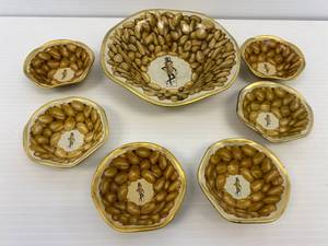 Vintage Planters Peanut Serving Tray Set