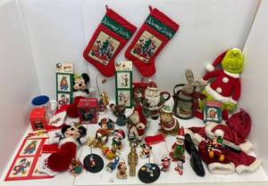 Large Group Of Christmas Items Including Disney And More