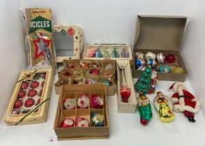 Group Of Antique Misc.Glass Christmas Ornaments