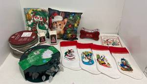Group Of Christmas Items Including Disney