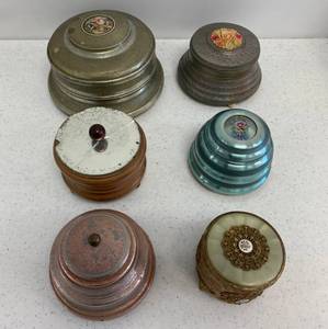 Group Of Antique Vanity Musical Powder Boxes