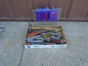 Flat of hand tools. As shown.