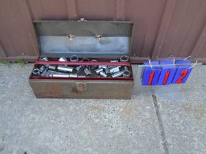 Tool box with 38 & 12 sockets. As shown.