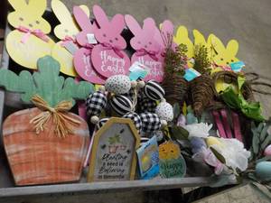Spring Wood Bunny Dcor and more...