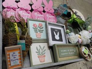 Spring Wood Bunny Dcor and more...