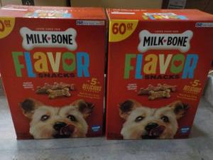 2 - 60 Oz Boxes Milk Bones Dog Snac...