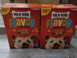 2 - 60 Oz Boxes Milk Bones Dog Snac...