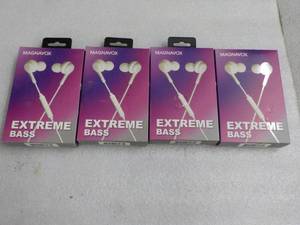4 Magnavox Extreme Bass Earbuds and...