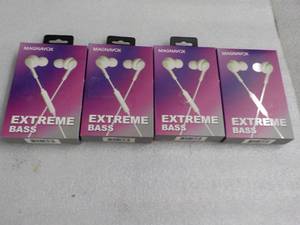 4 Magnavox Extreme Bass Earbuds and...