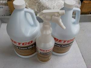 2 - 1 Gallon Jugs, Betco Spray Foam...