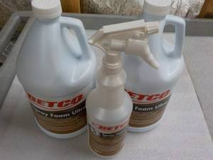 2 - 1 Gallon Jugs, Betco Spray Foam...