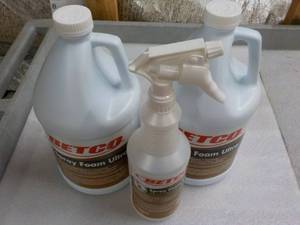 2 - 1 Gallon Jugs, Betco Spray Foam...