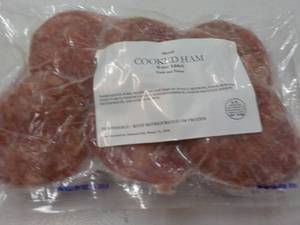 5 lb. Frozen Pkg Sliced Cooked Ham...