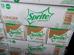 4 - 12 pack Sprite Ginger Zero Suga...